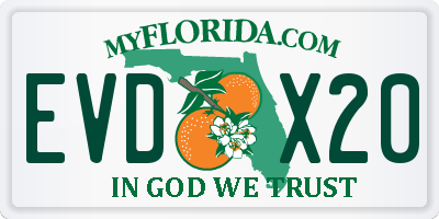 FL license plate EVDX20