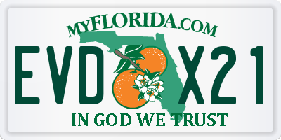 FL license plate EVDX21