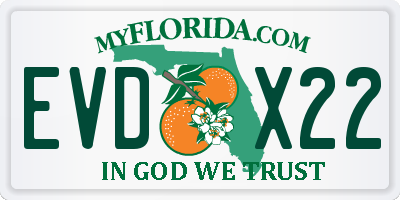 FL license plate EVDX22
