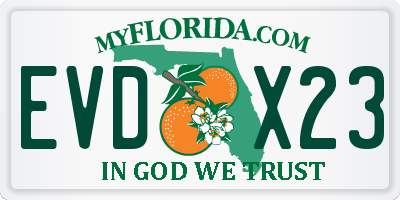 FL license plate EVDX23