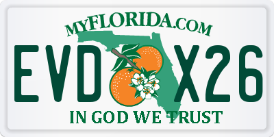FL license plate EVDX26