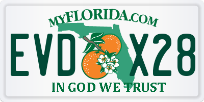 FL license plate EVDX28