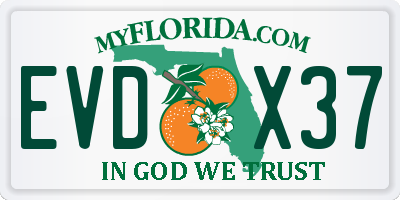 FL license plate EVDX37