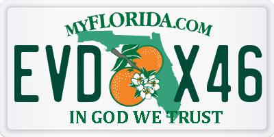 FL license plate EVDX46