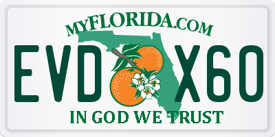 FL license plate EVDX60