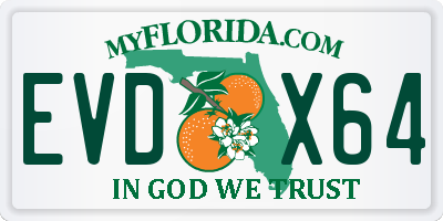 FL license plate EVDX64
