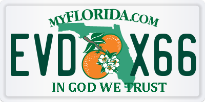FL license plate EVDX66