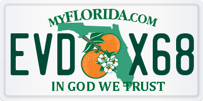 FL license plate EVDX68