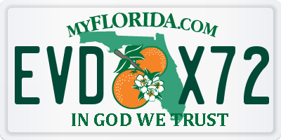 FL license plate EVDX72