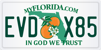 FL license plate EVDX85