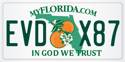 FL license plate EVDX87
