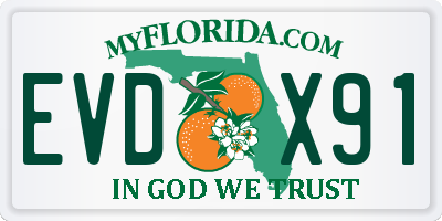 FL license plate EVDX91