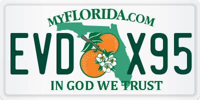 FL license plate EVDX95