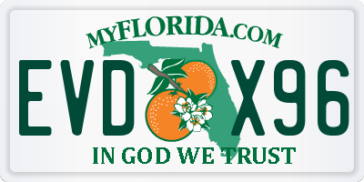 FL license plate EVDX96