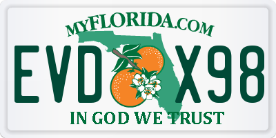 FL license plate EVDX98