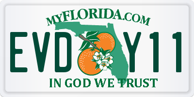 FL license plate EVDY11