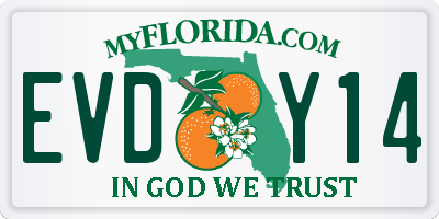FL license plate EVDY14