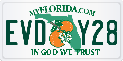 FL license plate EVDY28
