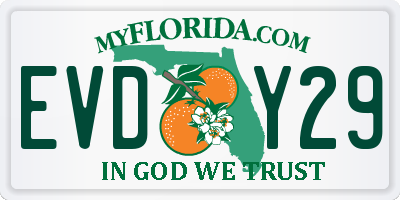 FL license plate EVDY29