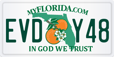 FL license plate EVDY48