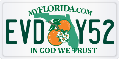 FL license plate EVDY52