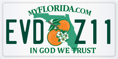 FL license plate EVDZ11