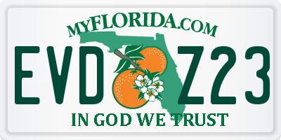 FL license plate EVDZ23