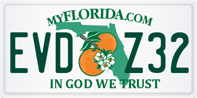 FL license plate EVDZ32