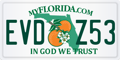 FL license plate EVDZ53