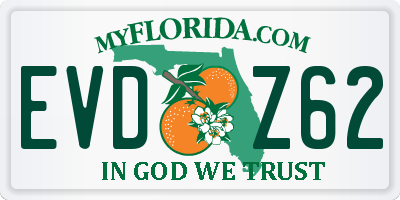 FL license plate EVDZ62