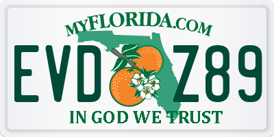 FL license plate EVDZ89