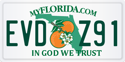 FL license plate EVDZ91