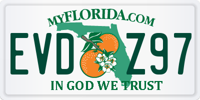 FL license plate EVDZ97