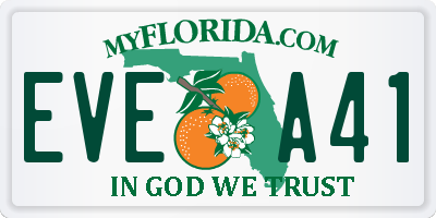 FL license plate EVEA41