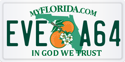 FL license plate EVEA64