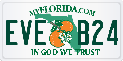 FL license plate EVEB24