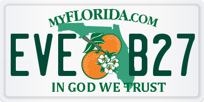 FL license plate EVEB27