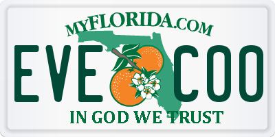 FL license plate EVEC00