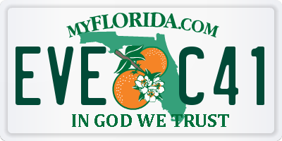 FL license plate EVEC41