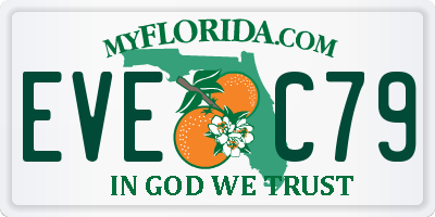 FL license plate EVEC79