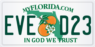 FL license plate EVED23