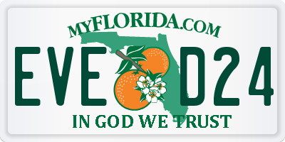 FL license plate EVED24