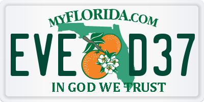 FL license plate EVED37