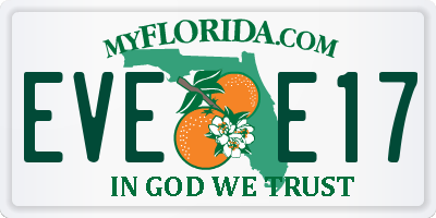 FL license plate EVEE17