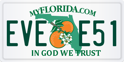 FL license plate EVEE51