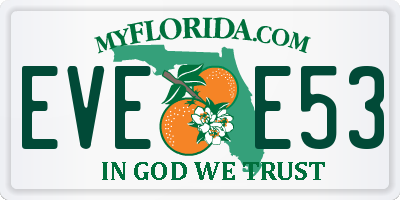 FL license plate EVEE53