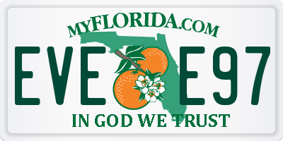 FL license plate EVEE97