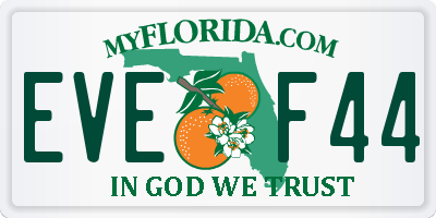 FL license plate EVEF44