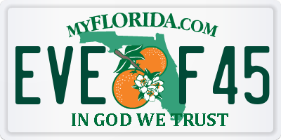 FL license plate EVEF45