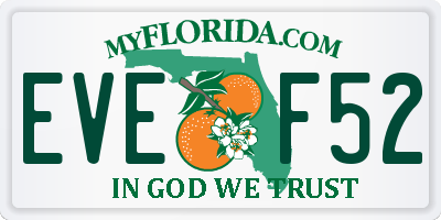 FL license plate EVEF52
